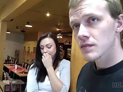 Naughty Brunette GF gets sold to rich dude for cash - POV reality porn