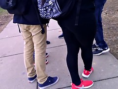 Fat Latin Teen Ass In Tights After School!!!!