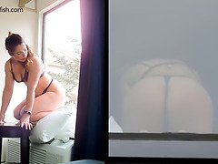 Amateur, Gros cul, Exhib, Hôtel, Public, Solo, Allumeuse, Voyeur