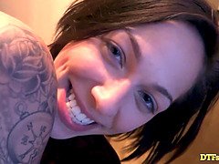 Harlow Harrison, the tattooed cumdumper, takes on 3 cocks at once, getting creamed and facials like a pro!