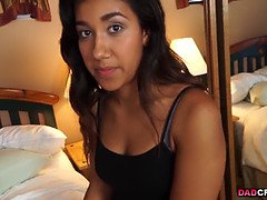 College Latina teen first time fuck with dad