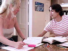 enormous dark-haired mom Helps Daughters BF Study- Melissa Lynn