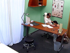 Médecin, Léchez, Infirmière, Orgasme, Chatte, Chevaucher, Serré, Uniforme