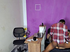Employee seduces boss and gets caught on camera. Part 2. They fuck in the office without anyone noticing