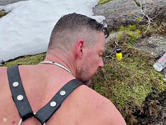 アナル, 異人種間, ラティーナ, レザー, 筋肉, アウトドア, スパンキング, タトゥー