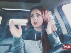 Wearing Vibrator in Gas Station & Squirting in Car