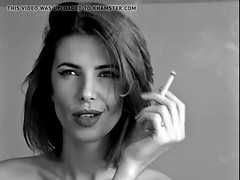charming sexy girl smoking