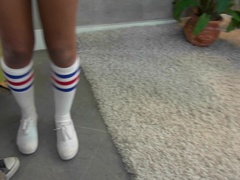 素人, デカ尻, 黒人, 彼女, 剃毛, スパンキング, タトゥー, ティーン