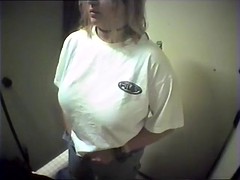 Huge Tits Changing Out of Swimsuit
