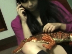 Asian teenager fingers