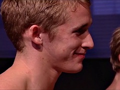 アナル, ゲイ, グループ, ハードコア, 筋肉, オフィス, ポリス, 三人