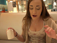 黒人, フェラチオ, 茶髪の, 中出し, ティーン