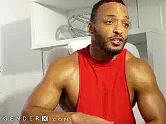 GenderX - Nadia Love's man rod spunks Out When Working Out With Trainer