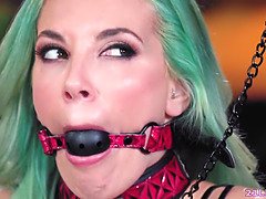 Amerikanisch, Vollbusig, Frau, Fetisch, Latex, Lingerie, Sklave, Hintern versohlen