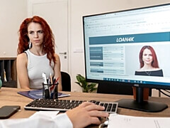 18, デカ尻, デカチン, フェラチオ, バック, オフィス, 赤毛, ティーン