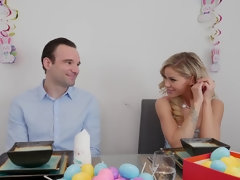 ベッドルーム, ブロンド, バック, 手コキする, Hd, キッチン, 馬乗り, 妻