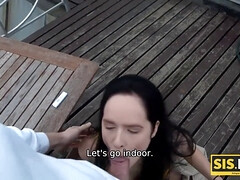 Hermano, Sexo duro, Hd, Al aire libre, Realidad, Ruso, Hermanas, Fumando