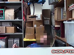 Big Boobs Skinny Shoplifter Slammed By Cop