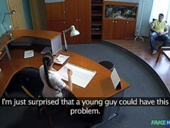 Sexy nurse heals patient with hard office sex