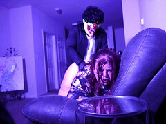 ぽっちゃり, デカパイ, フェラチオ, 黒人, ホテル, 裸, オッパイの, 濡れ