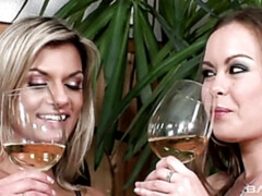 指いじり, キス, レズビアン, オナニー, 淫乱熟女, 剃毛, ストリッピング, オッパイの