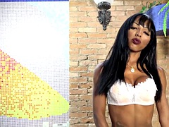 Grote lul, Sperma shot, Seksspeelgoed, Zwart, Hardcore, Latijnse vrouw, Shemale, Alleen