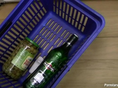 Pijpbeurt, Bruinharig, Handbeurt, Spijkerbroeken, Natuurlijk, Natuurlijke tieten, Gezichtspunt, Openbaar