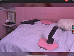 Gros seins, Fille latino, Masturbation, Chevaucher, Solo, Nénés, Jouets