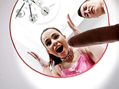 18 jahre, Grosser schwanz, Blasen, Braunhaarige, Hundestellung, Natürlichen titten, Jungendliche (18+), Titten