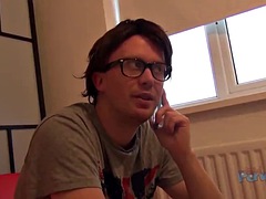 Enthousiasteling, Pijpbeurt, Europees, Handbeurt, Student, Zuigen, Tiener, Tieten likken