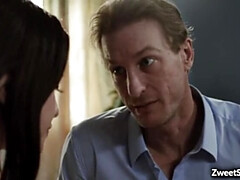 Pijpbeurt, Bruinharig, Sperma shot, Diep in de keel, Hardcore, Rijpe lesbienne, Tiener