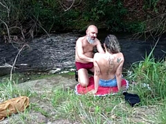 デカ尻, フェラチオ, カップル, Hd, アウトドア, 公共, オマンコ, フェラする