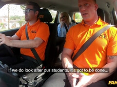 Mamada, Coche, Estilo perrito, Europeo, Gafas, Tacones, Falda, Mojado