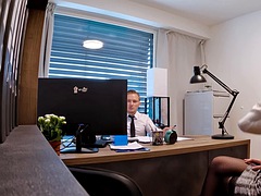 VIP4K. Arina Shy came to get a loan and to cheat on her husband
