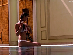 Cul, Nana, Femelle, Piscine, Public, Russe, Soeurs, Solo