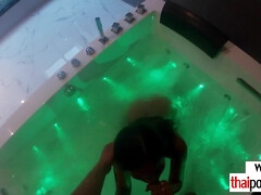 Thai teen enjoying a dick in the jacuzzi