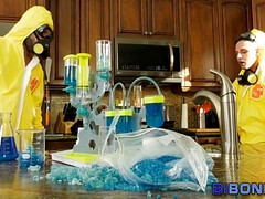 Grote mammen, Biseksueel, Man die toekijkt, Sperma shot, Diep in de keel, Harig, Orgasme, Trio