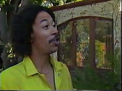 big blonde in fight with garbage man