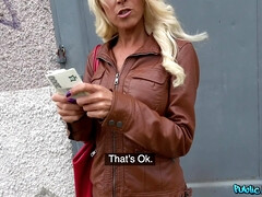 Tattooed Large-Breasted German Blond Cougar