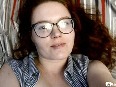 Amateur, Gordita, Penetracion con dedos, Gafas, Casero, Masturbación, Pelirrojo, Solo