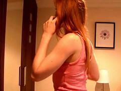 18 ans, Grosse bite, Tir de sperme, Hard, Chatte, Rousse roux, Rugueux, Adolescente