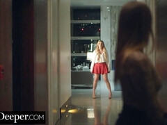 緊縛, ブロンド, 彼氏, 顔射, 下着, オマンコ, 馬乗り, スパンキング