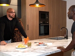 Anna Polina interracial gangbang scene