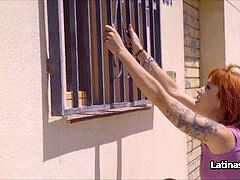 Amateur, Bikini, Mamada, Latina, Al aire libre, Realidad, Pelirrojo