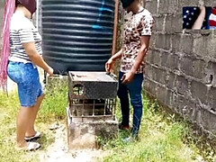 Grote kont, Grote lul, Blond, Lul, Interraciaal, Rijpe lesbienne, Moeder die ik wil neuken, Buiten