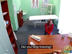 69, 素人, レズビアン, なめる, 看護婦, オフィス, オマンコ, ユニフォーム