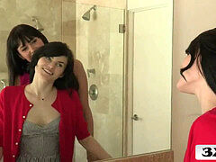 Horny Big funbag milf and teenage Stepdaughter Fuck a Guy - Eva Karera, Heather Night