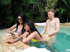 Arsch, Grosser arsch, Blasen, Schwanz, Hardcore, Lecken, Muschi, Titten