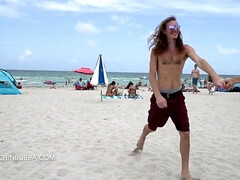 Full-Bosomed babe public nudity