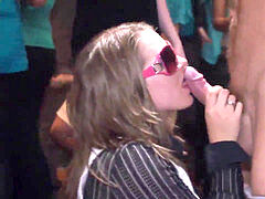 Real euro unexperienced finger-tickled at party on dancefloor